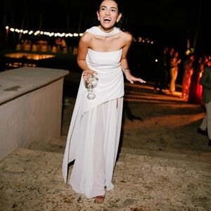 Matters Store White Monaco Dress with Scarf